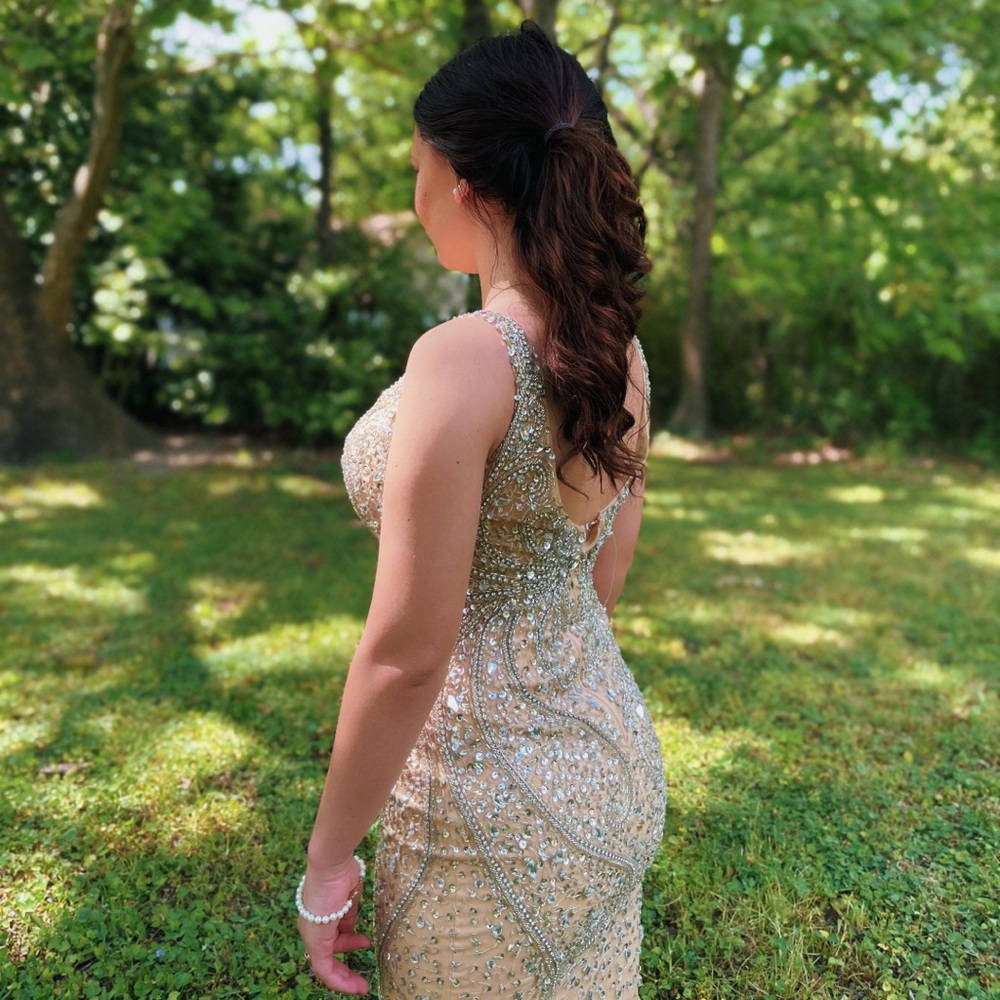 Gold prom dress
